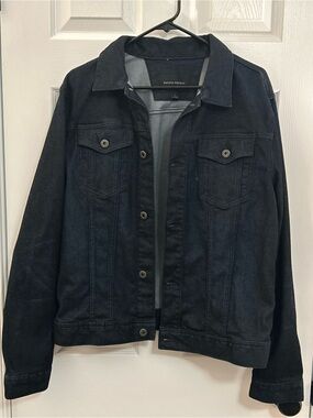 Banana Republic Dark Wash Denim Trucker Jacket Women’s Large Stretch
